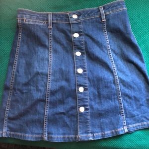 Jean Mini High Waisted Skirt